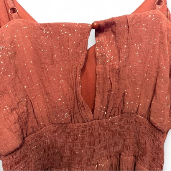 Rust Ruffle Mini Dress - Picture 5 of 5